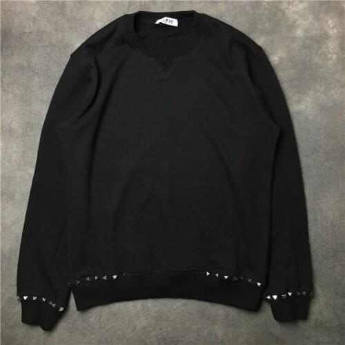 New 20s Baolideng Men Metal drill rivet High Hoodies Hoody hooded Sweatshirts velvet Cotton Drake Thicken Fleece #E52