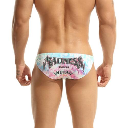 Mans underwear gay calzoncillos hombre ropa interior hombre printed underpants cute cuecas masculinas sissy slip hombre SEOBEAN