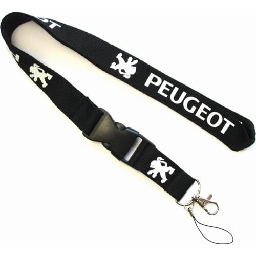 Wholesale all kinds of car logo lanyards, mobile phone slings, keychain slings, certificate neckbands, exhibition badge slings