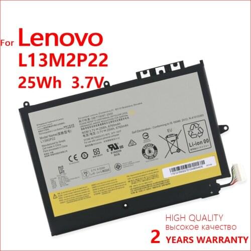 Genuine L13M2P22 3.7V 6700mAh 25wh Original L13M2P22 L13N2P21 1ICP4/83/103-2 Laptop Battery For Lenovo MIIX2 Original Batteria