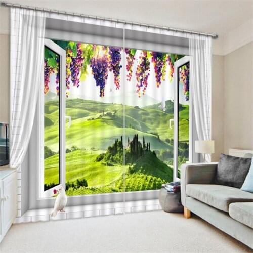 Customized Lavender Luxury 3D Blackout Window Curtain Drapes For Living room Bed room Hotel Wall Tapestry Cortinas