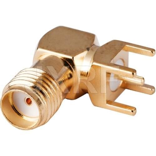 RF connector SMA female Right Angle PCB adapter SMA-KWE 4 foot board 17mm