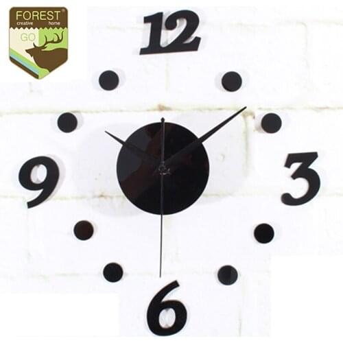 Modern Digital 3D DIY Wall Sticker Clock Bedroom Room Still Life Decoration Designer Clock On The Wall 3d Wall Mirror Clock Word
