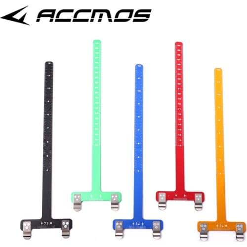 5 Color T Square Archery Bow T-Square Quick Tip On Tieing Nock Points Recurve T Ruler Recurve Compound Long Bow Measurements