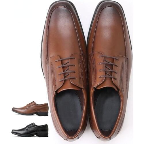 Male Leather Shoes Business Style Lace Up Fashion Luxury Men Dress Shoes Square Toe Leather Shoes Men Wedding Shoes Formal Shoes