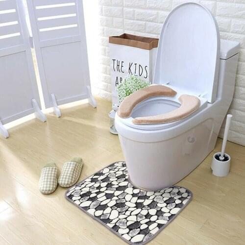 Kitchen Bathroom Mat Bed Comfortable No-Slip Bathroom Pedestal Rug Bath Mat
