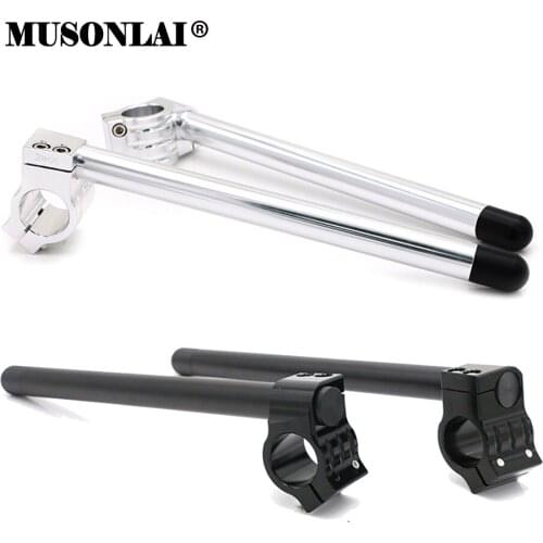 Motorcycle CNC Clip On Handlebars Universal 31-51mm Fork Clip-on Handle Bars Riser for Honda Suzuki Yamaha Kawasaki BMW Aprilia