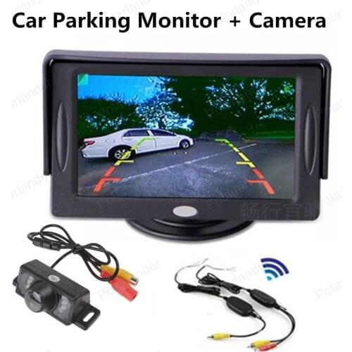 [High Quality] TFT LCD Rear View Monitor 4.3 Inch Supports Car DVD, VCD + Rearview Camera+Video Transmitter & Receiver Kit