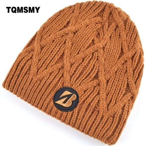 TQMSMY Womens Winter Hats Knitted Embroidery Skullies Beanie Men Mesh knit texture Solid Ski Gorros Casquette for Women TMD20