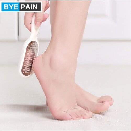 1Pcs BYEPAIN Heel Care Stainless Steel Double Side Callus Remover Heel Reusable Feet Hard Skin Removal