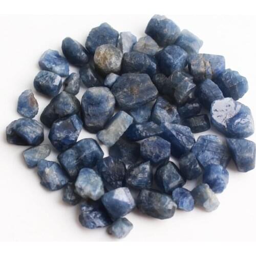 10g/30g/50g Natural Blue Corundum Crystal Gravel Rough Rockstone Tumbledstone Reiki Aquariums Decoration Mini Stone