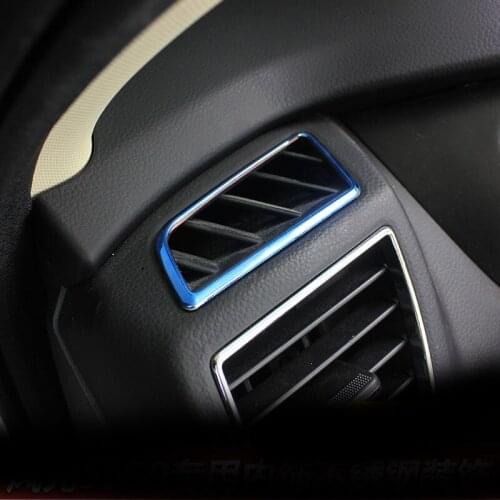 2pcs for dongfeng S560 Dashboard Air conditioner Vent Stainless steel Decoration frame
