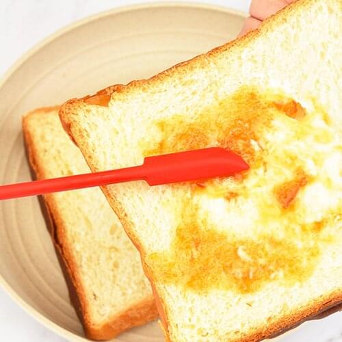 3Pcs/Set Flexible Lengthen Mini Spatulas Food-grade Safe Silicone Non-stick Kitchen Soft Jar Cake Cream Jam Scraper for Home