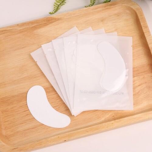 50/100 Pairs eyelash extension paper patches Non-woven eye Grafted Eyelashes Extension Eye Tips Sticker Wraps Makeup Tool