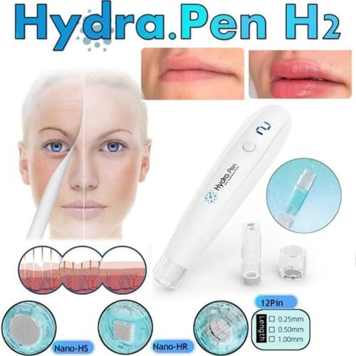 Hydra Pen H2 Professional Microneedling Automatic Serum Applicator With Nano Anti-Puffiness Skin Care Tool With 12 Cartridges