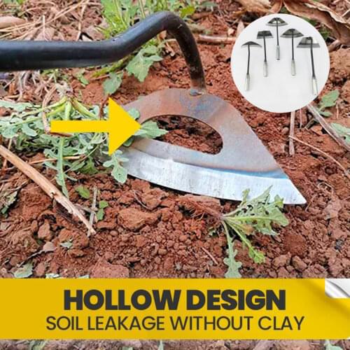 All-steel Hardened Hollow Hoes Handheld Weeding Rake Planting Vegetables Farm