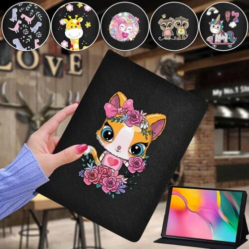 Tablet Case for Samsung Galaxy Tab A7 10.4" T500 T505/Tab A 8.0 T290 T295/Tab 10.1/Tab S5e T720 Anti-fall Pu Leather Stand Cover