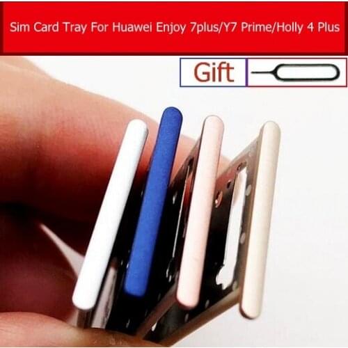 Sim Card Tray Holder For Huawei NOVA LITE+ Y7 Prime Enjoy 7 Plus TRT-TL00 Micro SD Reader Sim Card Slot Replacement Repair Parts