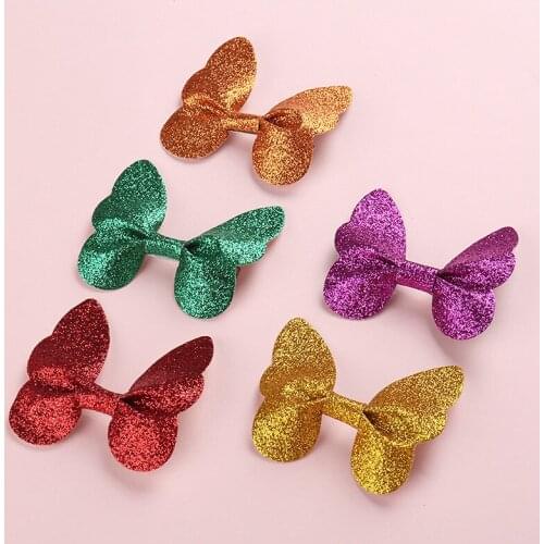 Baby Hair Clips Sequins Girls Gritt Hairpins Infant Butterfly Barrette Hair Accessories For Children Party Side Clip Toddler