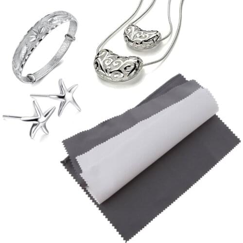 Cotton Polishing Cloth Large Jewelry Cleaning Cloths Gold Silver Jewelry Silverware Tarnish Remover Keep Jewelry Shining