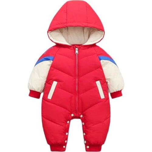 2020 Baby Rompers Hooded White Duck Down Baby Clothes Newborn Baby Girls Snowsuit Toddler Boys Jumpsuits -20 Cold Winter Outfits