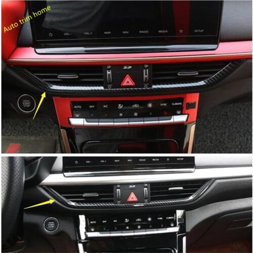 Front Air Condition Outlet Vent Warning Lights Strip Cover Kit Fit For Kia Forte / Cerato / K3 2019 2020 2021 Auto Accessorie