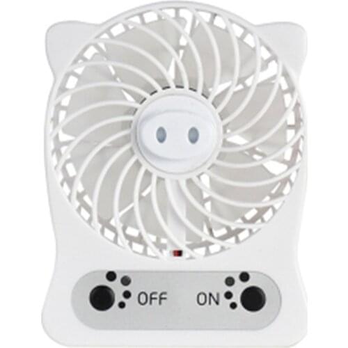 Mini Rechargeable Portable Multifunctional Fan 3 Gear Speed USB/Li-ion Battery