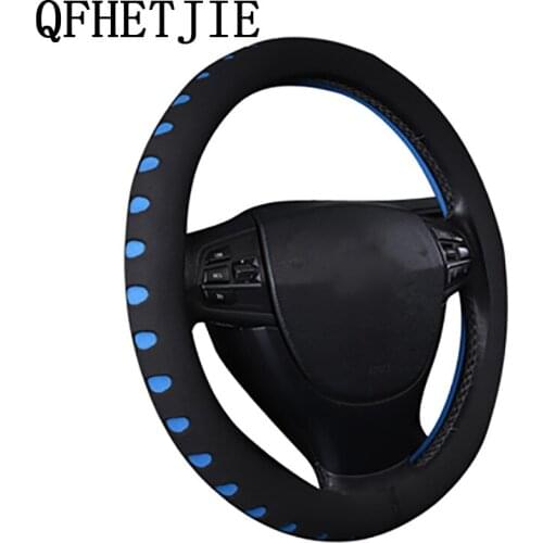 QFHETJIE 2018 Free Delivery EVA Material 3D Car Steering Wheel Cover Fashion Movement Direction Cover Car styling accessories