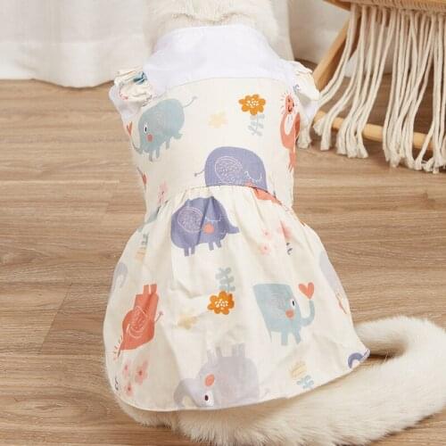 Cute Dog Dresses for Small Dogs Pet Clothes Bubble Cat Skirt Wedding Cat Dress Summer Princess Ladies Costume Vestidos Para Perr