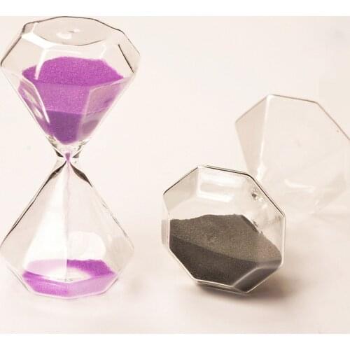 5 Min/15 Min/30 Min Creative Diamond Design Glass Powder Sand Hourglasses with Packaging Gifts 6 Colors Home Decor