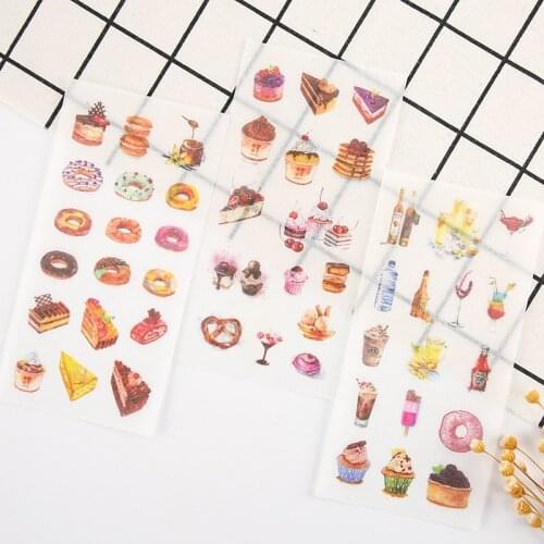 Creative Dessert House Cake Decorative Diy Diary Stickers Kawaii Planner Scrapbooking Sticky Stationery School Supplies