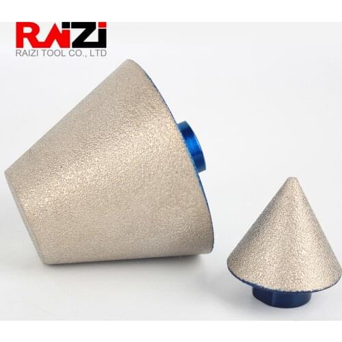 Raizi Vacuum Brazed Diamond Bits for Finishing Hole Countersink Tool Ceramic M14 Diamond Beveling Chamfer bit for holes trimming