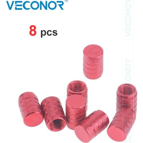 VECONOR 8 pcs/pack Universal Alu-alloy Tire Valve Caps for Car Truck Motorcycle Bicycle Valve Stem Cover Tyre Accessories Kit