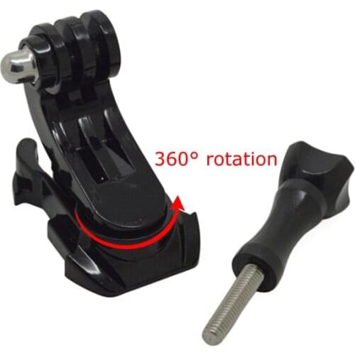 360 Degree Rotation J Hook Buckle Base Mount + Screw Quick Release Vertical Surface Mount for Gopro Hero 4 3+ 3 2 SJCAM