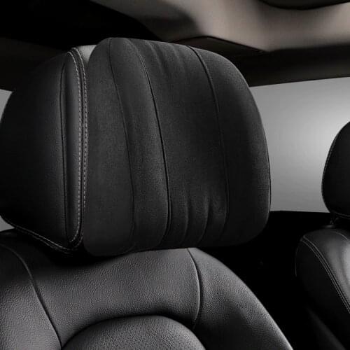 Suede Cow Leather Car Seat Rest Cushion Headrest Car Neck Pillows For Mercedes Benz Maybach S-Class headrest car accessories