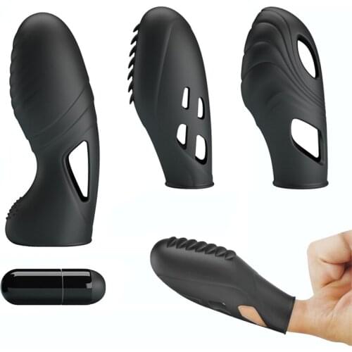 Female Finger Clitoral G Spot Vibrator Sex Toy for Couple Finger Sleeve Vibrator Clit Stimulate Flirting Erotic Product Sex Tool