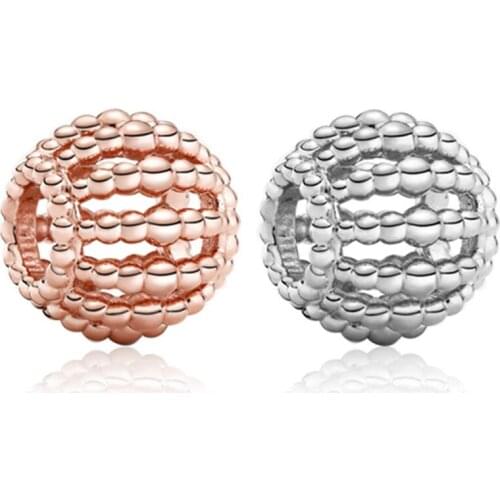 1Pcs New Hollow Ball Pendant DIY Beads Suitable for Original Pandora Charm Bracelet Ladies Jewelry Making Gifts