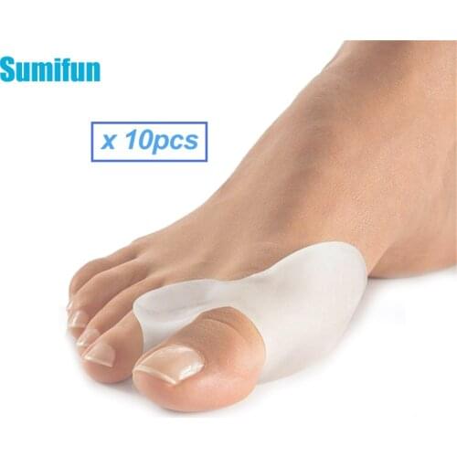10pcs=5pairs Silicone Toes Separator Bunion Bone Ectropion Adjuster Toes Outer Appliance Foot Care Tools Hallux Valgus Corrector