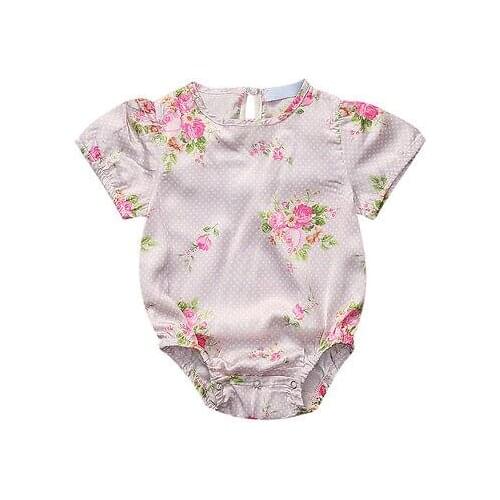 2017 Sweet Newborn Baby Girls Boy Floral Soft Cotton Bodysuit Adorable Jumpsuit Outfits Sunsuit Clothes Set 0-18M