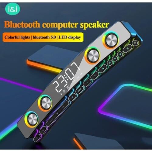 LED altavoz bluetooth sound box Speaker Wireless Game Speaker Soundbar USB 3D Stereo Subwoofer FM Sound Bar caixa de som