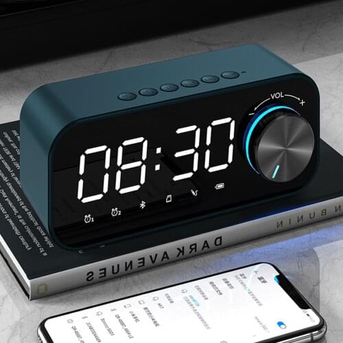 LED Digital Alarm Clock Speaker Music Player Electronic Table Clocks Home Decoration Wireless Bluetooth 5.0 Speaker Desk Clock