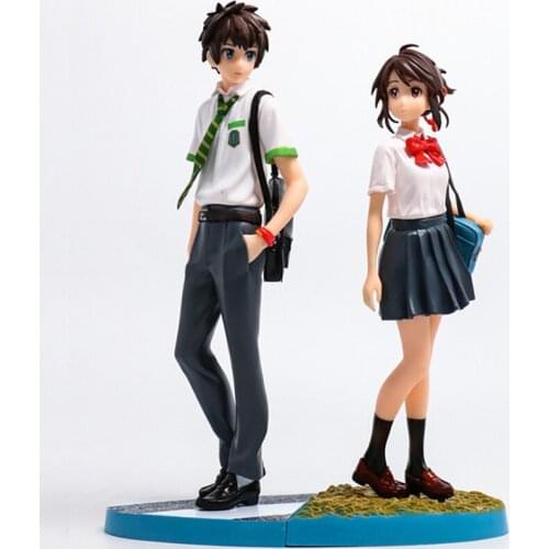 2pcs/set Your Name Figure Kimi No Na Wa Cute Tachibana Taki Action Figures Dolls Toy Gifts 23cm