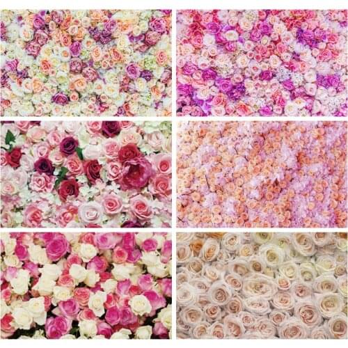 Fantasy Flowers Wall Rose Bush Baby Shower Decro Birthday Party Wedding Photo Backdrops Photo Backgrounds Photophone Photozone