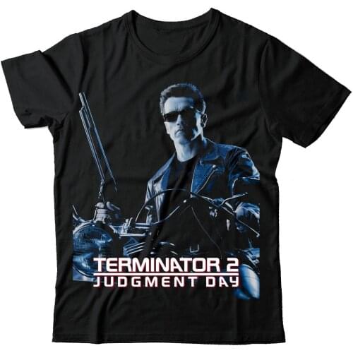 THE TERMINATOR 2 JUDGEMENT DAY ARNOLD SCHWARZENEGGER BBMT511 UNISEX T SHIRT Print T-Shirt Men Short Sleeve Top Tee Plus Size(1)