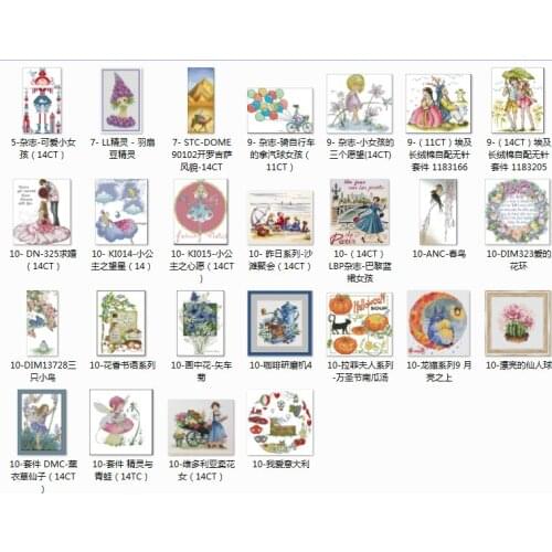 Top selling Girls new Counted Cross Stitch 11CT 14CT 18CT DIY Chinese Cross Stitch Kits Embroidery Needlework Sets