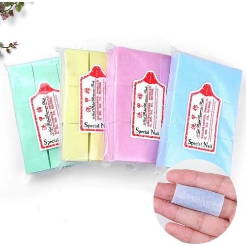 Cotton Non-woven Nail Polish Remover Wipes Colored Nail Art Removal Cotton Sheets Disposable Non-linting Nail Napkins