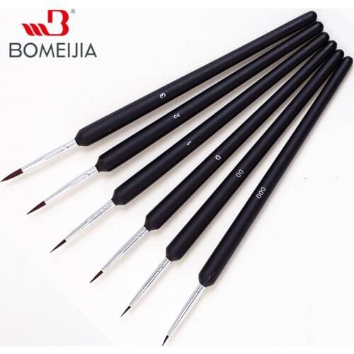 6pcs Paint Brushes Artist Hook Line Brush Pen For Gouache Watercolor Paint Oil Painting For Beginners & Artists