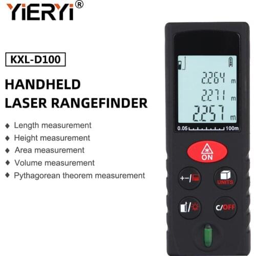 Yieryi Laser Distance Meter 40M 60M 80M 100M Rangefinder Trena Laser Tape Range Finder Build Measure Device Ruler Test Tool