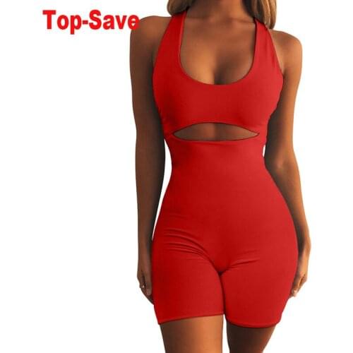 Fashion Tracksuit Workout Women Playsuit High Waist Slim Overalls Hollow Solid Casual Fitness Elegant Bandage Jumpsuit Wholesale