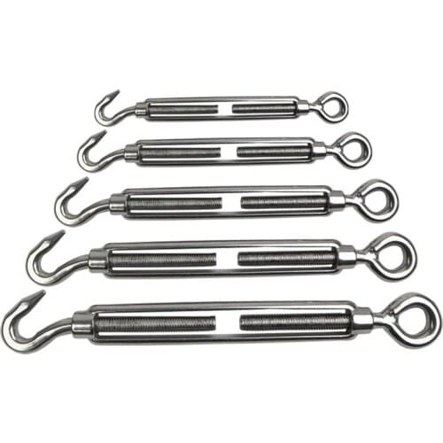 1 PCS M6 M8 M10 M12 M14 M16 M18Hook & Eye Turnbuckle Wire Rope Tension